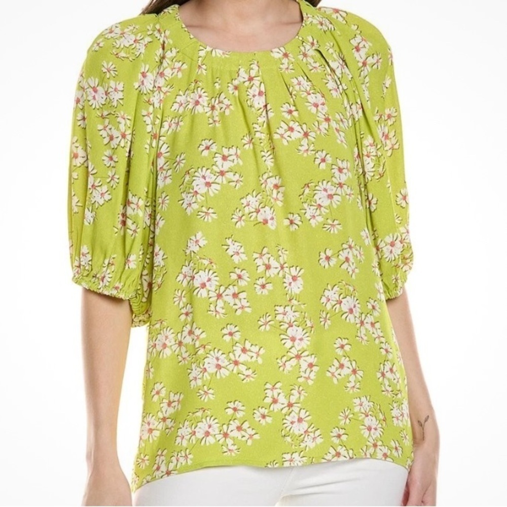 Tyler Böe Renee Daisy Topper Women's Medium Blouse Medium Floral Southern Preppy
